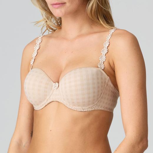 Marie Jo Avero strapless bra preshaped fiberfill, color caffe latte