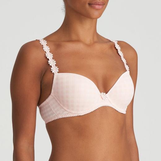 Marie Jo Avero padded bra deep plunge B-F cup, color pearly pink