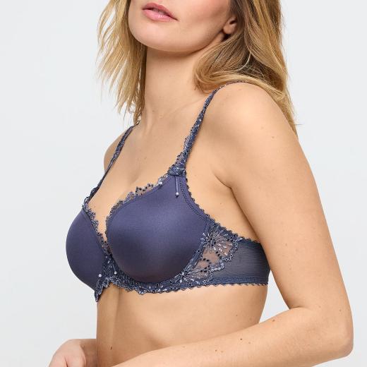 Marie Jo Jane padded wire bra heart shape A-E cup, color blue shadow