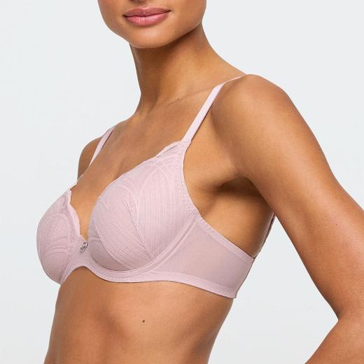 Marie Jo Cathia padded wire bra heart shape B-F cup, color bois de rose