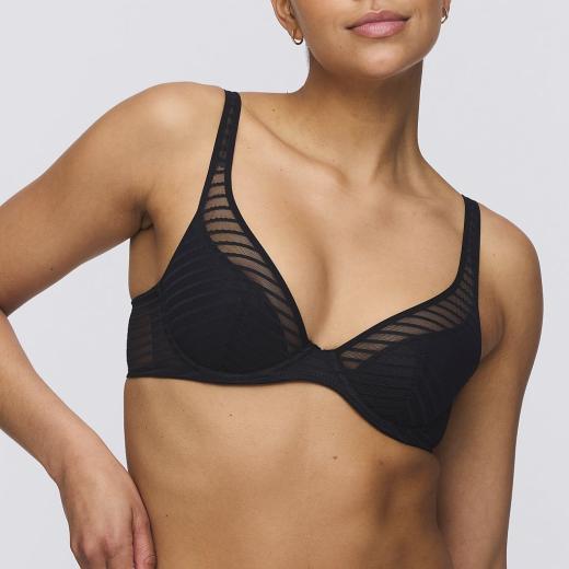 Marie Jo Basyl half padded plunge bra A-E cup, color black