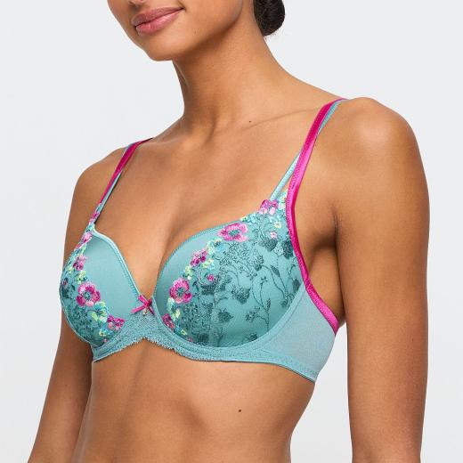 Marie Jo Lizelot padded wire bra heart shape A-F cup, color bali green