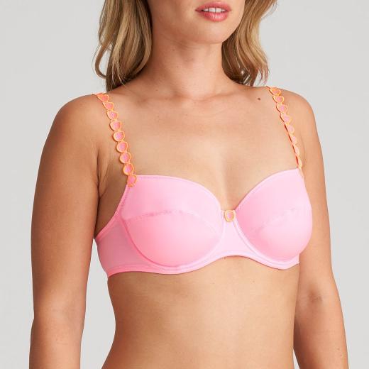 Marie Jo Tom full cup wire bra D-E cup, color happy pink