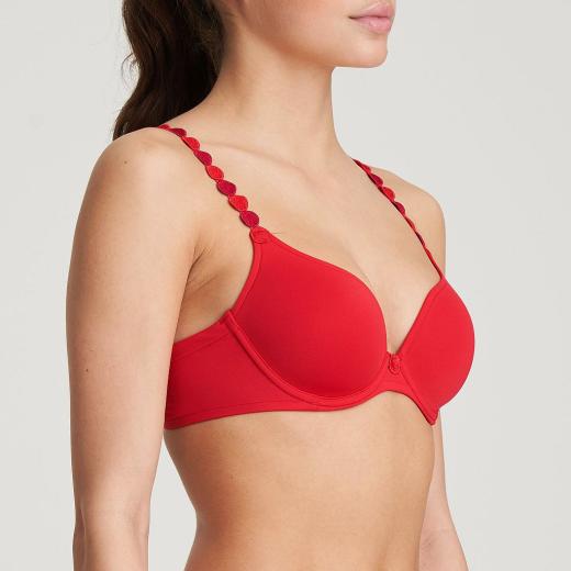Marie Jo L'Aventure Tom padded wire bra heart shape A-F cup, color scarlet