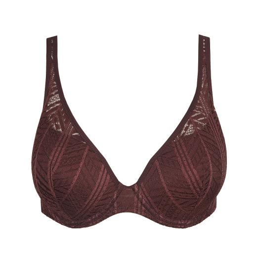 Marie Jo Richard padded wire bra heart shape A-E cup, color aubergine