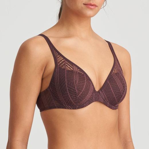 Marie Jo Richard padded wire bra heart shape A-E cup, color aubergine