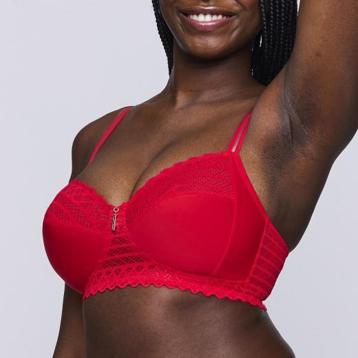 PrimaDonna Twist East End full cup wireless bra C-F cup, color true red