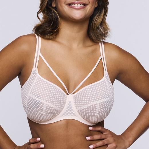 PrimaDonna Twist Glass Beach full cup wire bra C-H cup, color crystal pink