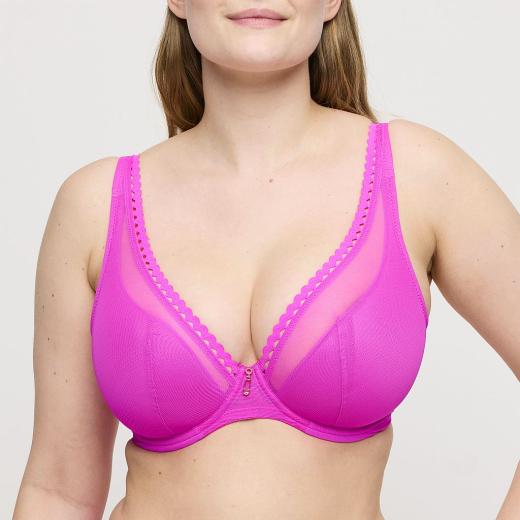 PrimaDonna Twist Vivgirl half padded wire bra deep plunge C-G cup, color cactus flower
