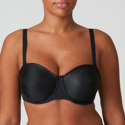 PrimaDonna Satin strapless wire bra, color black