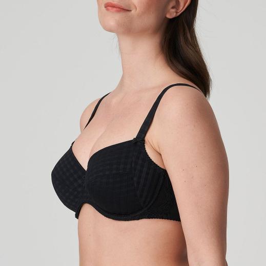 PrimaDonna Madison smooth non transparent wire bra, color black