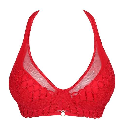 PrimaDonna Vya deep plunge balcony C-G cup, color strawberry kiss