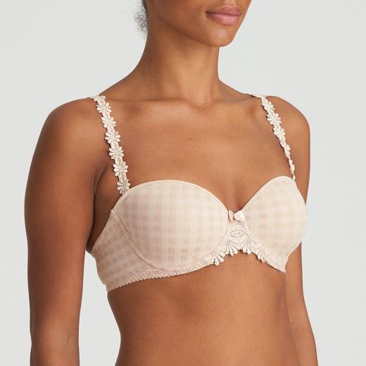 Marie Jo Avero padded bra - strapless B-E cup, color caffe latte