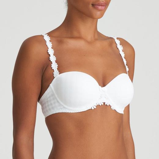 Marie Jo Avero padded bra - strapless B-E cup, color white