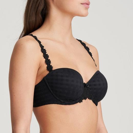 Marie Jo Avero padded bra - strapless B-E cup, color black