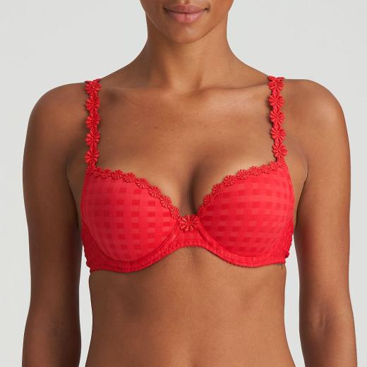Marie Jo Avero push up wire bra A-D cup, color scarlet