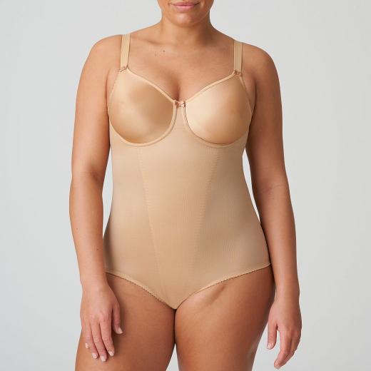PrimaDonna Satin body C-F cup, color cognac