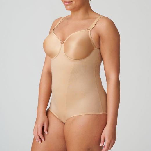 PrimaDonna Satin body C-F cup, color cognac