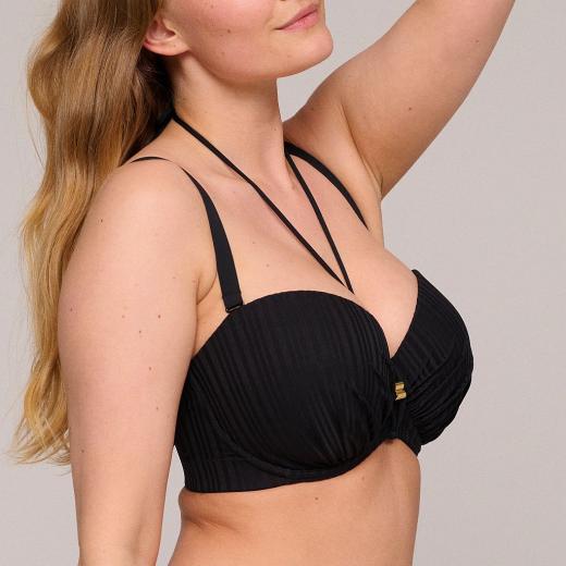 PrimaDonna Swim Kiruna Bikini top strapless padded, color black
