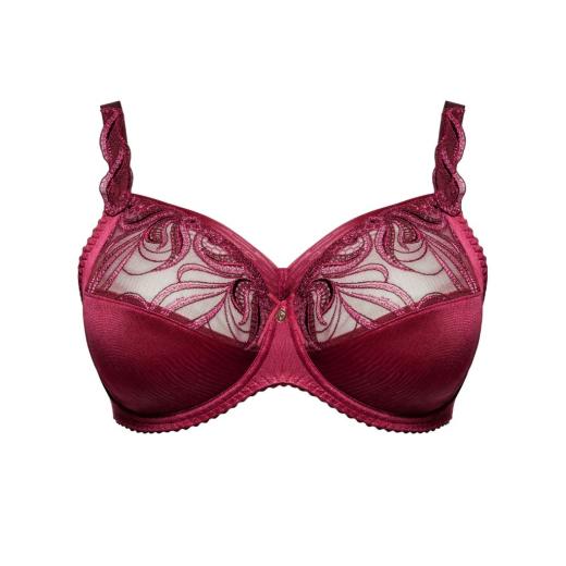 Ulla Lingerie Féminine wired bra  Carmen H-L cup, color bordeaux