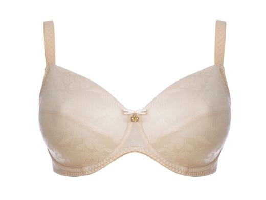 Ulla Lingerie Féminine Jasmin wire bra molded cup D-L, color powder