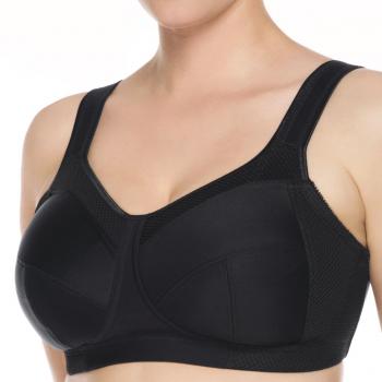 Ulla Lingerie Féminine Sport-BH Kate ohne Bügel Cup K-N, Farbe schwarz