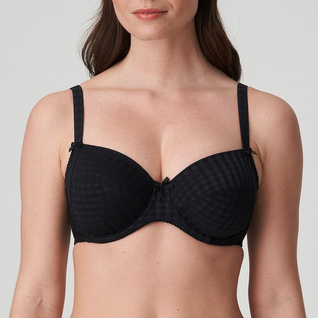 PrimaDonna Madison smooth non transparent wire bra, color black