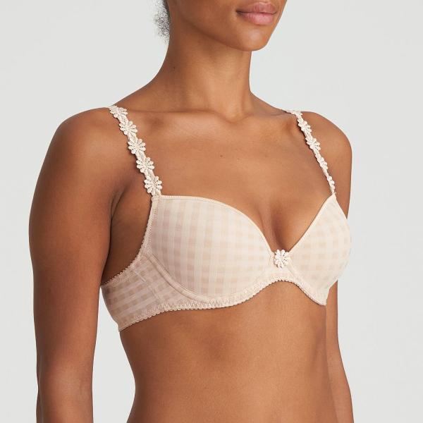 Marie Jo Avero padded bra deep plunge B-F cup, color caffe latte