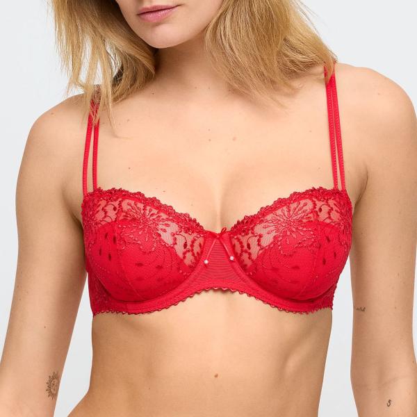 Marie Jo Jane balcony half padded A-E cup, color true red