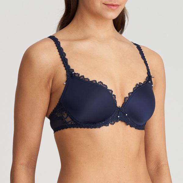 Marie Jo Jane padded wire bra heart shape A-E cup, color velvet blue