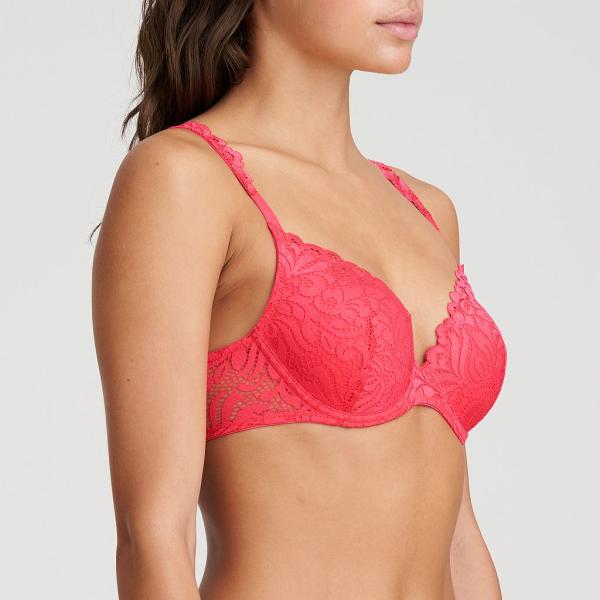 Marie Jo Elis padded wire bra heart shape, color spicy berry