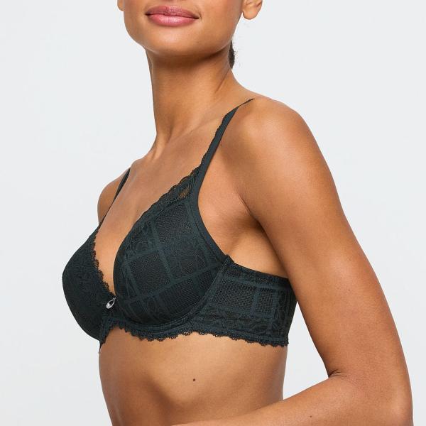 Marie Jo Jadei padded wir bra deep plunge B-E cup, color deep forest