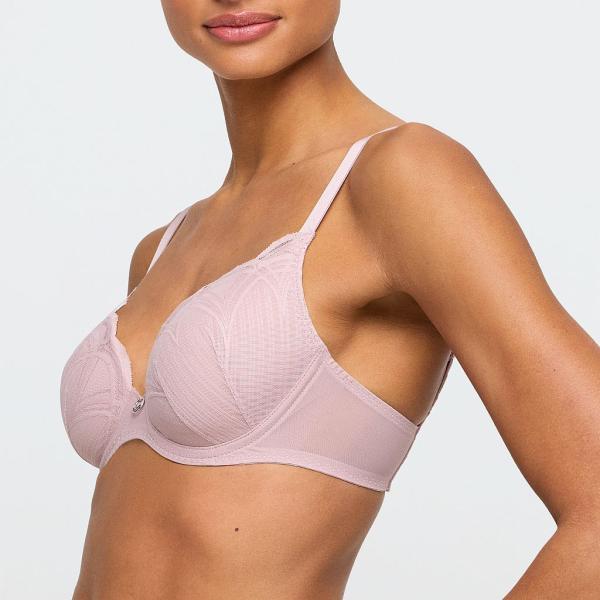 Marie Jo Cathia padded wire bra heart shape B-F cup, color bois de rose