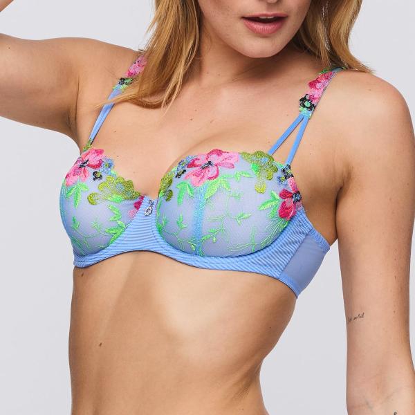 Marie Jo Odilly balcony - vertical seam B-E cup, color santorini blue