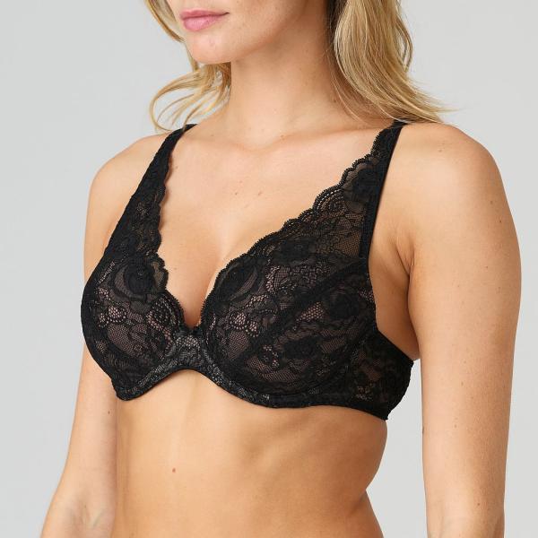 Marie Jo Cyrile padded plunge bra A-E cup, color black