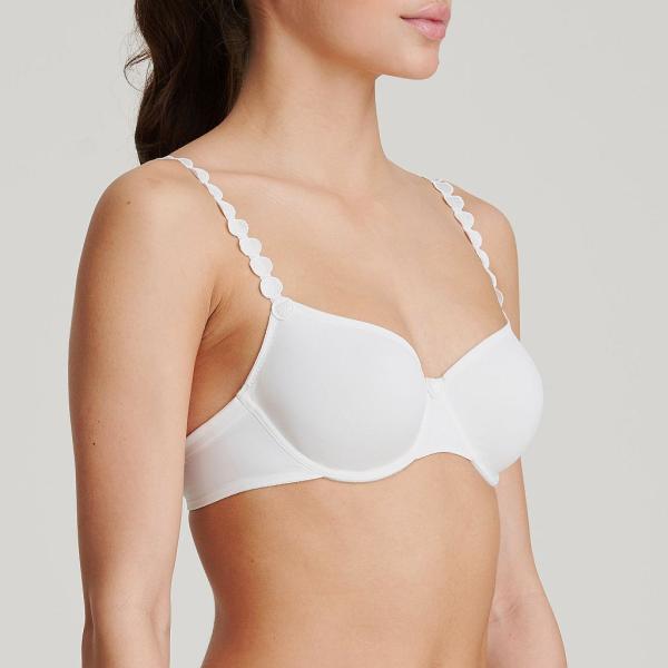 Marie Jo Tom Multiway wire bra seemless cups, color white