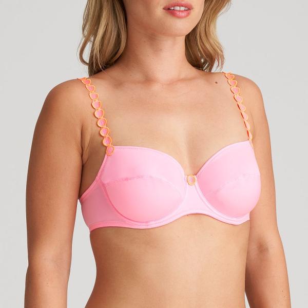Marie Jo Tom full cup wire bra D-E cup, color happy pink