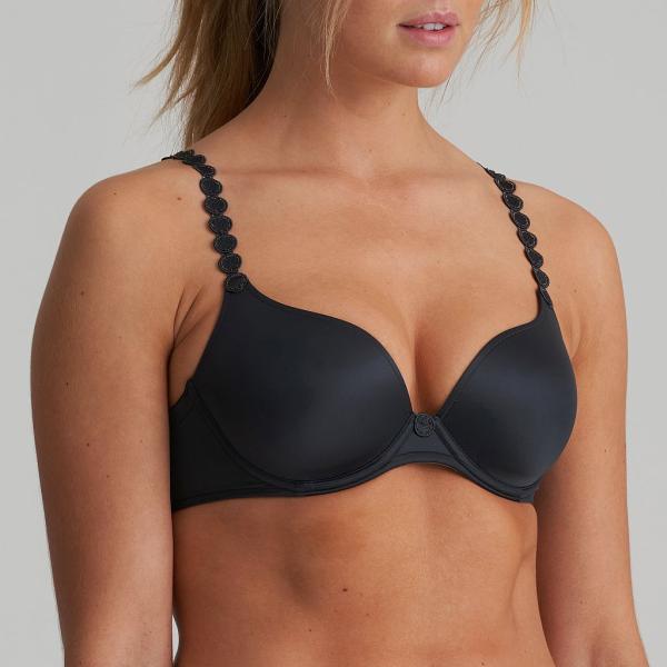 Marie Jo Tom padded wire bra heart shape A-F cup, color graphite grey