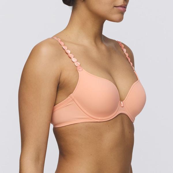 Marie Jo Tom padded wire bra heart shape A-F cup, color papaya smoothie