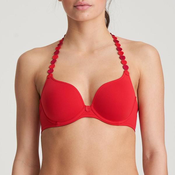 Marie Jo L'Aventure Tom padded wire bra heart shape A-F cup, color scarlet