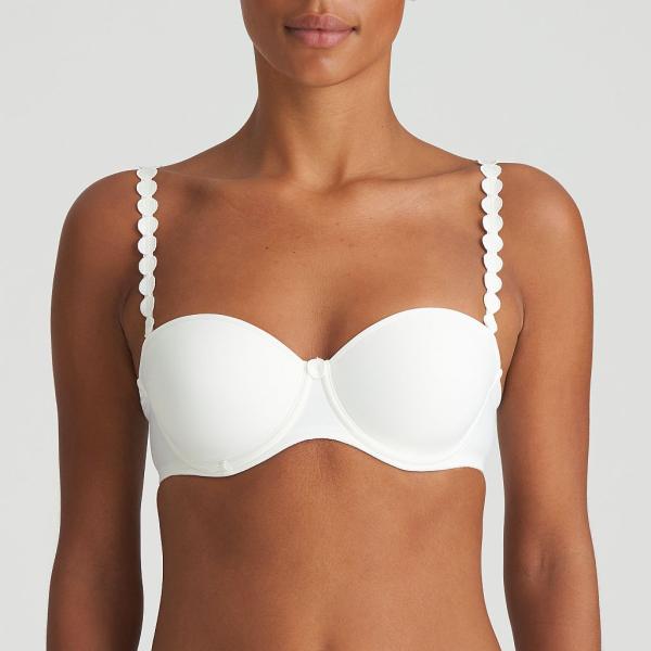 Marie Jo Tom strapless padded bra A-E cup, color natural