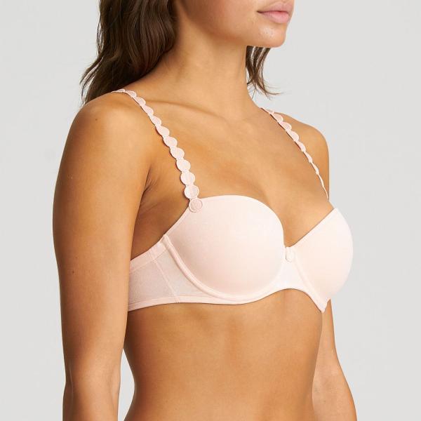 Marie Jo L'Aventure Tom padded bra - balcony, color crystal pink