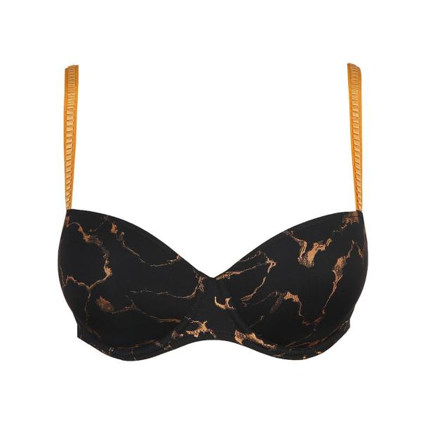 Marie Jo Colin padded bra - balcony B-E cup, color marble black