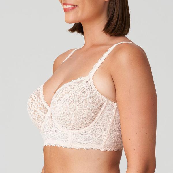 PrimaDonna Twist I Do deep plunge balcony longline C-D cup, color silky tan