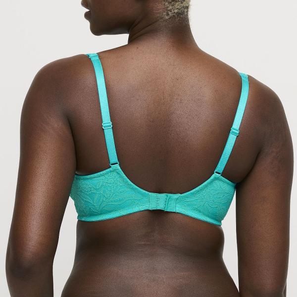 PrimaDonna Twist Palermo half padded wire bra deep plunge C-G cup, color sunny teal