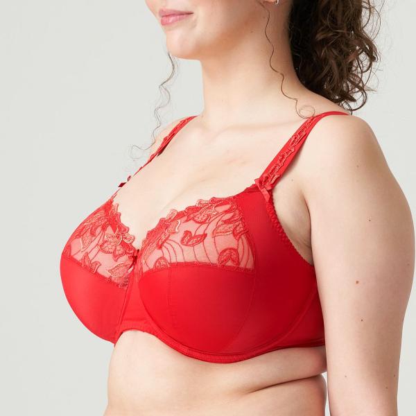 PrimaDonna Deauville deep plunge balcony, color scarlet