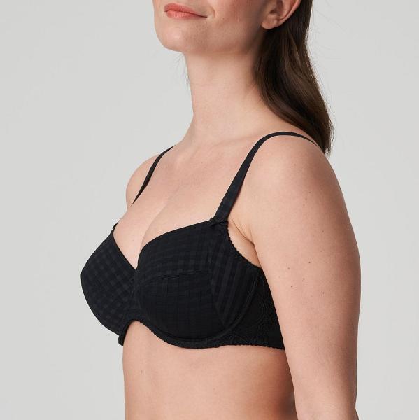 PrimaDonna Madison smooth non transparent wire bra, color black