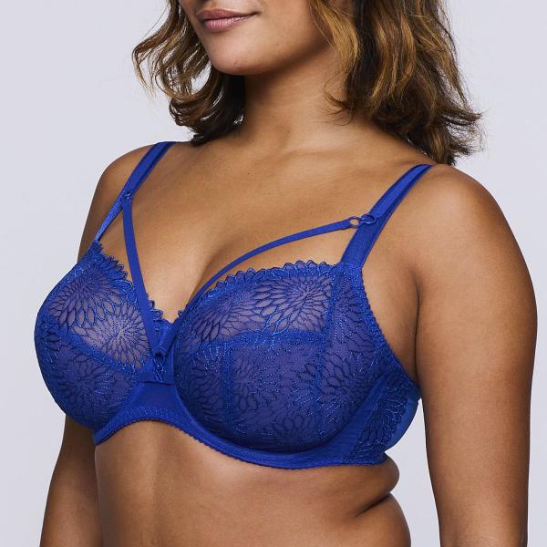 PrimaDonna Sophora full cup wire bra C-E cup, color blue print