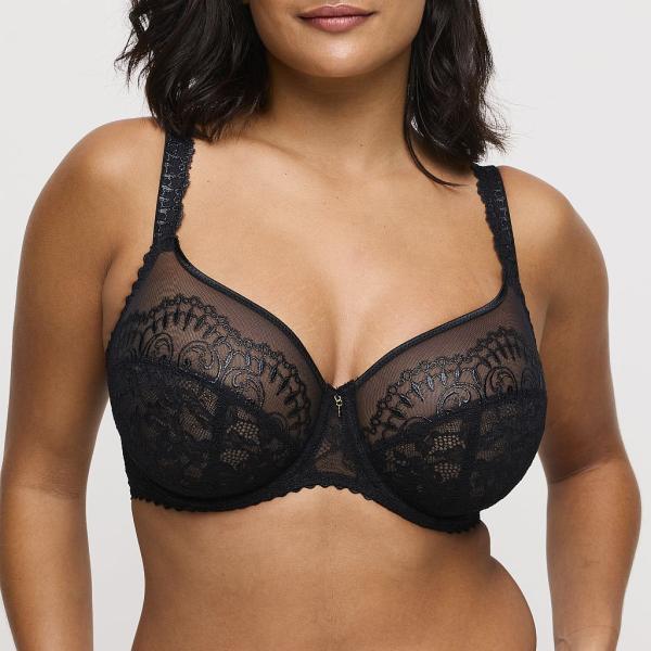 PrimaDonna Shimla Balconette Bügel BH vertikale Naht Cup C-G, Farbe schwarz