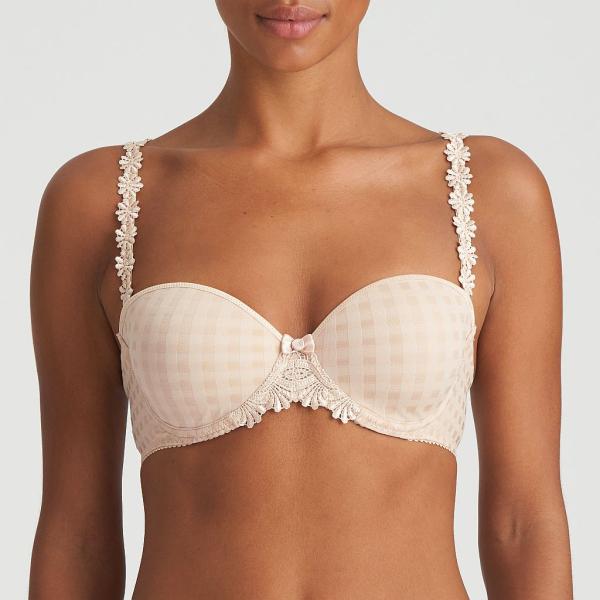 Marie Jo Avero padded bra - strapless B-E cup, color caffe latte